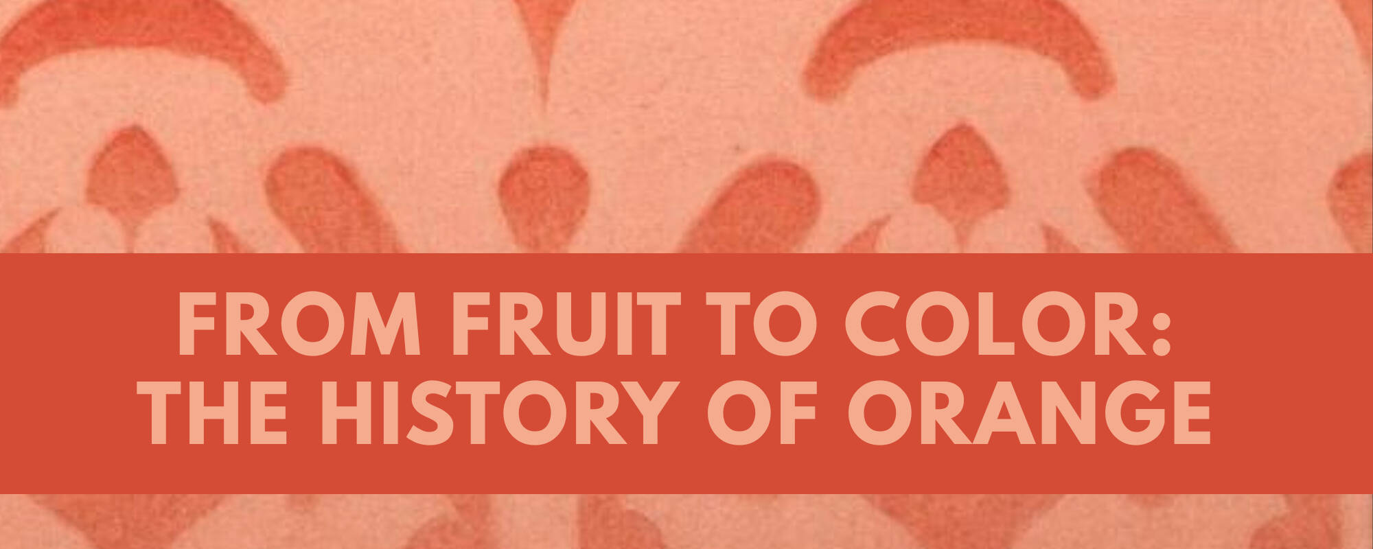 Title banner for the blog "From Fruit to Color: The History of Orange"